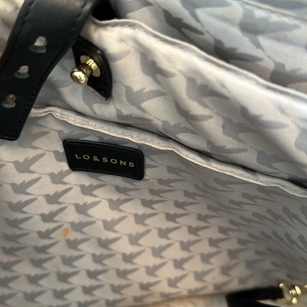 Lo & Sons Seville Prima Tote 13" Black/Gold/Grey - Picture 7 of 16